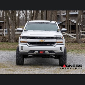 Chevrolet Silverado 1500 Lighting Upgrade - Ditch Light LED Mount w/ Black Series with Amber DRL